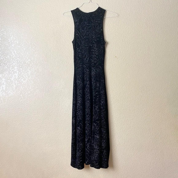 Vintage 90s Black Slinky Shimmer Dress - Picture 4 of 6